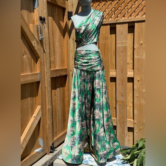 🆕 BRONX & BANCO 🧿 NWOT Jafari Havana Cut Out Gown, Vibrant Green - Sz M / US 6 - Picture 12 of 16